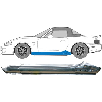 Volledige dorpel voor Mazda MX-5 1998-2005 / Links