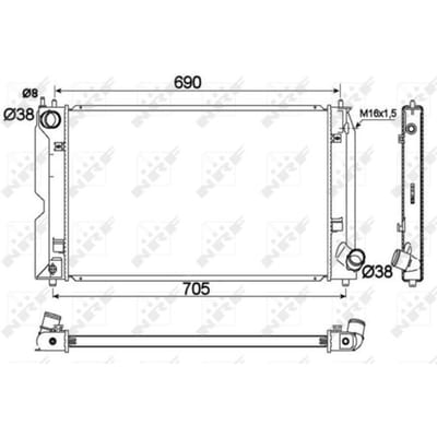 Radiator, motorkoeling NRF 53421