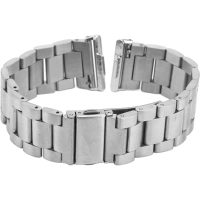 Bracelet de Montre en Acier Inoxydable à Libération Rapide Bracelet de Montre à Maillons en Acier Inoxydable de Rechange argenté