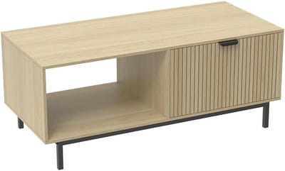 Salontafel Lennox - Woonkamertafel bijzettafel - Woonkamer inrichten - Met praktische lade - 110 x 50 cm - Eiken