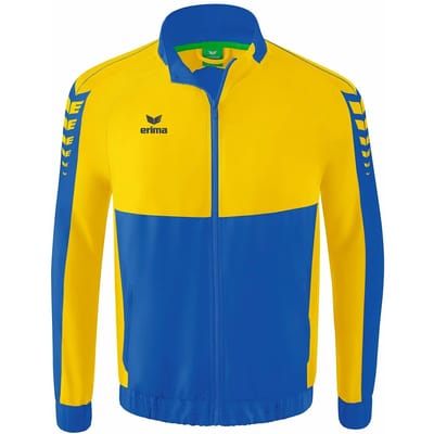 Erima Six Wings Presentatiejack Heren - Geel / New Royal | Maat: M