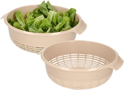Plasticforte Vergiet - 2x - kunststof - taupe - 29 x 9 cm - keukenvergiet