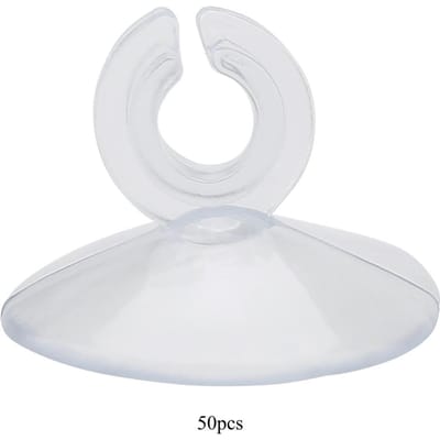 50 pièces Clips Ventouse Aquarium Supports de Tube d'Aération Pinces Clips Support Tuyau d'Aquarium white