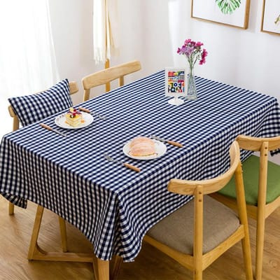 Nieuw Waterdicht Ruitjes Feesttafelkleed Plaid Tafelkleed Garengeverfd Effen Tafelkleden Huis Eetkamer Decoratie 140x250 CM