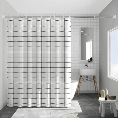 Waterdichte Douchegordijn 200 x 220 cm Schimmelbestendig Antibacterieel met 12 Ringen - Grote Vierkante Design voor Badkamerdecoratie