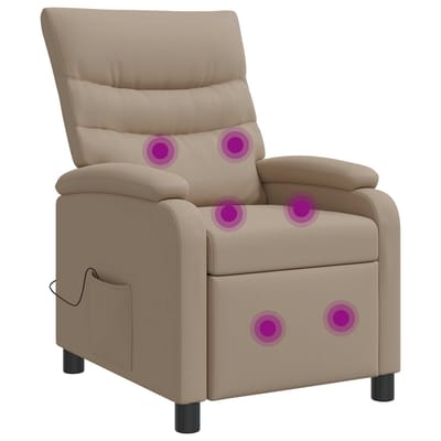 vidaXL - Massage - Relaxstoel - Cappuccino - Kunstleer