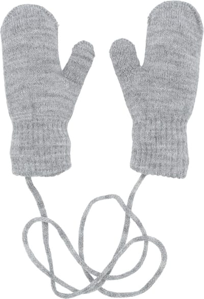 Puck Knit Wanten - Light Grey Melange