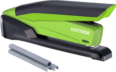 Bureaunietmachine - Nietapparaat Kantoor - Papier Snel Verwerken - Gepatenteerd Veermechanisme - 21.59 x 6.35 x 19.69 cm - groen