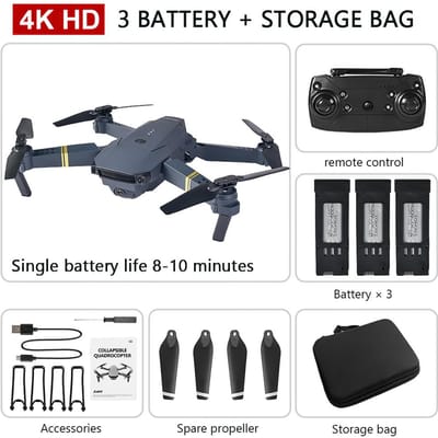Nieuwe E58 Pro Groothoek 4K HD Camera Drone Real-time Transmissie Fotografie/video Lange Vlucht Drone Mobiele WiFi Bediening single camera 3 battery
