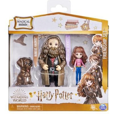 Harry Potter Magical Minis - Hermelien Griffel en Hagrid - 7,5cm