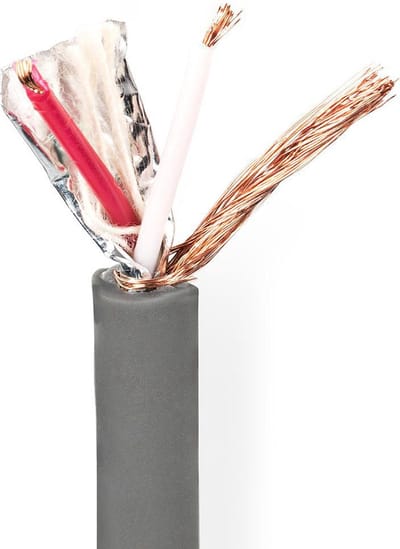 Nedis DMX-Kabel - 110 Ohm - 20 x 0.12 mm - 100 m - Rond - PVC - Donkergrijs - Rol