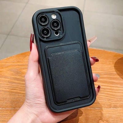 Kaartsleuf Bag Holder Case voor Xiaomi Redmi Note 12 11 10 12s 11s 10s Pro 12C 13C 4G Cover voor Redmi Note 13 Pro Plus 5G Cases Redmi 12C zwart