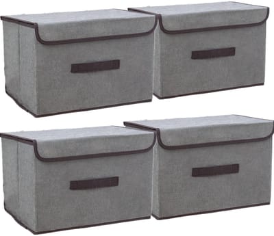 Dailygoods - Opvouwbare opbergdozen - Ruimtebesparend - Grijs - Organisatoren voor kleding en speelgoed - Perfect voor een opgeruimd huis