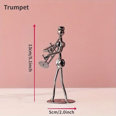 Elegant Metalen Gitarist Handgemaakt Beeld - IJzeren Muzieksculptuur, Perfecte Keuze voor Huis- en Kantoordecoratie, Ideaal Cadeau voor Muziekliefhebbers