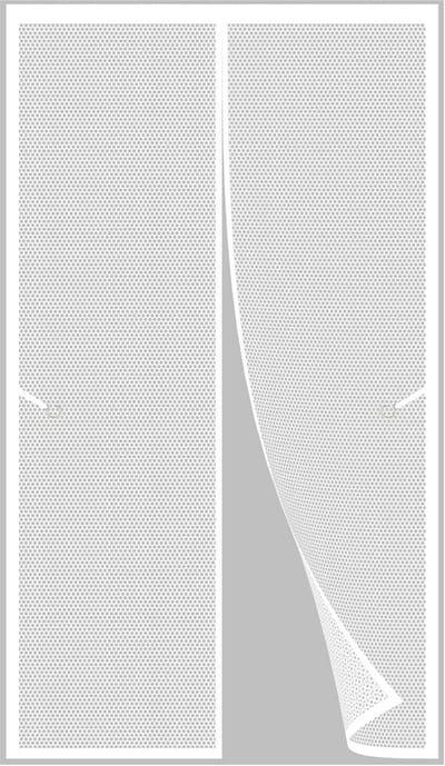 Horren Gordijn - Vliegengordijn Magneet - Insecten Buiten Houden - Automatische Sluiting - 50 x 265 cm - Wit