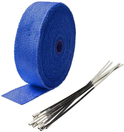 Dailygoody - Glasvezel Tape - Hittebescherming - Blauw - Isolatie Uitlaatpijp - Verbeterde Gasstroom - Geschikt voor Motorfietsen - Kleur Blauw