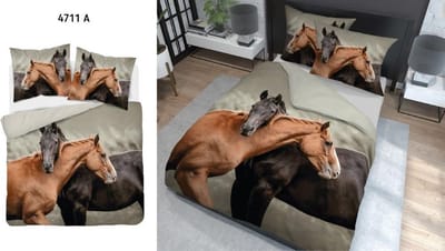 Paarden Paard Dekbedovertrek 220x200cm (2) Kussensloop 70x80cm Katoen