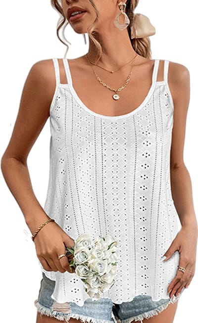 Dames Zomer Hemd - Wit Shirt - Geweven Top - Gebreid - Kant - Fashion