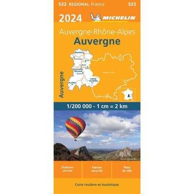 Michelin Wegenkaart 522 Auvergne 2024