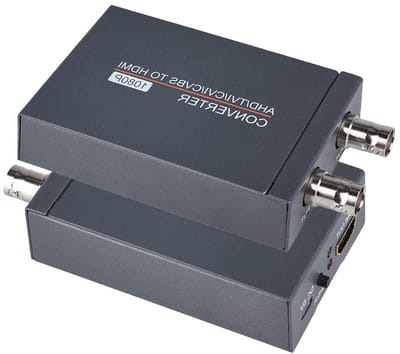 BNC naar HDMI Converter - Videosignaal Adapter - Bewakingsbeelden Bekijken - Automatische Resolutie Herkenning - 4K HD - Zwart