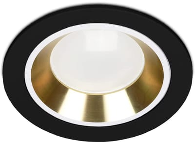 Kwazar Luminaire inbouwspot SET 1x GU10 inbouwlamp 7W neutraal wit plafondspot IP20 inbouwspot keuken woonkamer FOY zwart met ring WH/GD inbouwframe