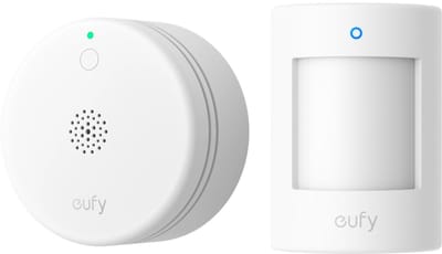 eufy Motion Sensor E20 + eufy Smoke Sensor E10 eufy Smoke Sensor E10, Accurate Fire Alerts, Ultra-Compact 70mm Design, Extended 5-Year Battery Life, Long Communication Range, Currently compatible with Homebase 3 and Homebase Pro