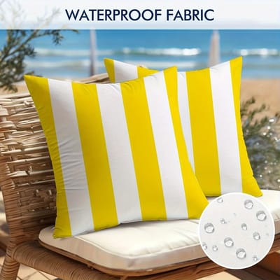 Waterdichte Golvende Breedte Stang Kussenhoes 30x50/45x45cm Eiland Vakantie Levensstijl Buiten Tuinstoel Kussenhoes Woondecoratie 45x45cm