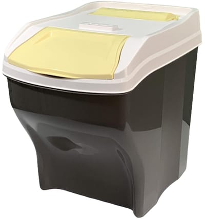 Vuilnisbak Afvalscheiding - Afvalbak Modulair - Gedifferentieerde Oogst - Stapelbaar Dekselontwerp - 27 Liter 40cm - Geel