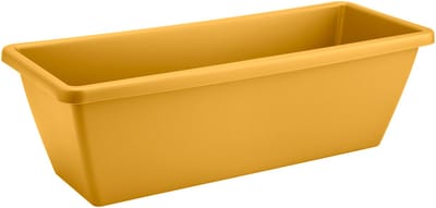 Elho Barcelona Balkonbak 50 - Plantenbak voor Balkon Buiten - Ø 49.8 x H 16.0 cm - Honinggeel