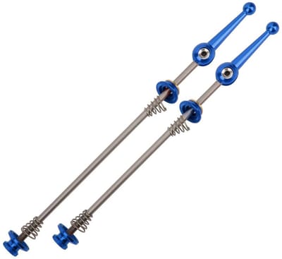 Fiets Snelspanner - Titanium As - Mountainbike Onderhoud - Lichtgewicht Constructie - 100mm Voor 135mm Achter - Blauw