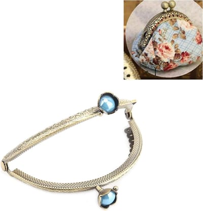 Semicirkelvormige metalen clutch frame, portemonnee frame met sluiting, ideaal voor DIY handwerk en naaiprojecten