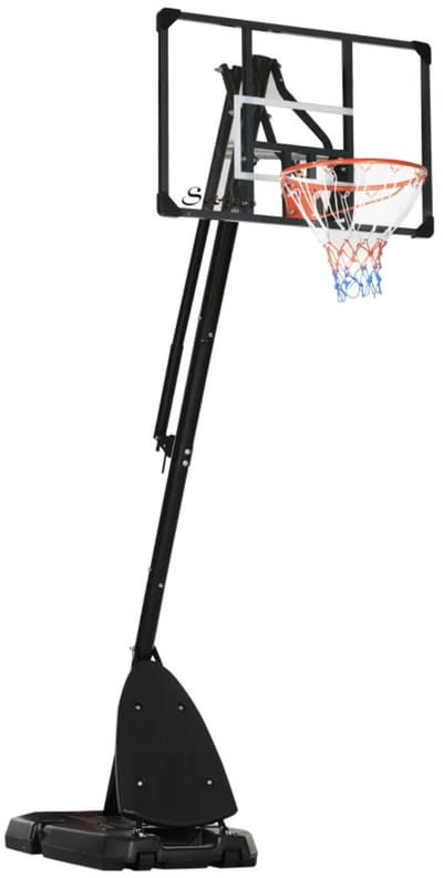 Basketbalpaal - Basketbalring - Verstelbaar in hoogte - 230 tot 290 cm - Voor buiten - Met wieltjes - Weerbestendig