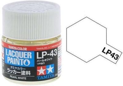 Tamiya Hobbyverf Enamel verf - LP-43 Mica Pearl White - Gloss - Lacquer Paint - Verf potje - 10 ml