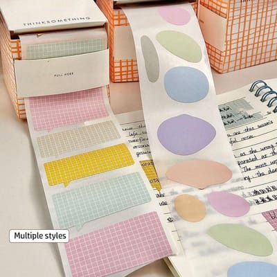 100 STuks/Set Uittrekbaar Memo Blok Creatieve Post-it Volledig Plakbare Labels Stickers DIY Scrapbook Sticker Student Afscheurbaar Notitieblok