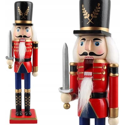 HANGZHOU A LINK STAR TECHNOLOGY - Dziadek Do Orzechów - Houten Soldaat - Decoratieve Kerstfiguur