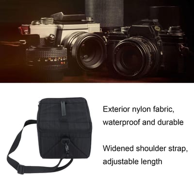 SLR Cameratas Enkele Schouder Camera- en Lensbeschermhoes Fotografie Gereedschap Draagtas black