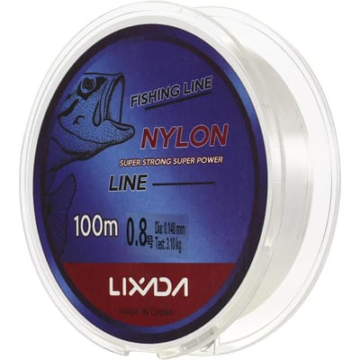 Fil de pêche Lixada 100 m, fil fin et transparent, pour pêche en eau douce et salée 0.8! blue