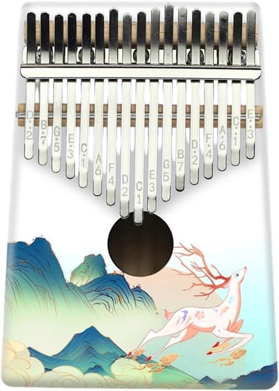 Vingerpiano Instrument - Duimpiano Kalimba - Muziek Maken - 17 Stemde Toetsen - 23x22x9 cm - Veelkleurig