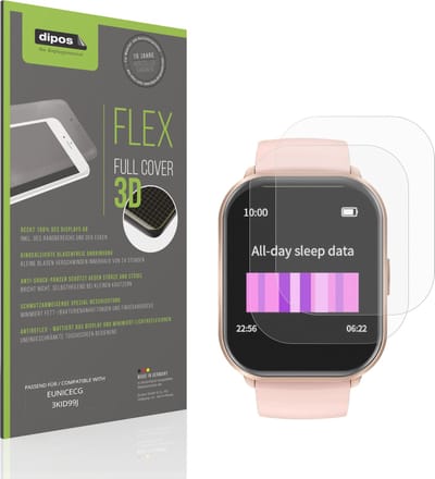 dipos FLEX – 2x Matte Screenprotector geschikt voor EUNICECG 3KID99J | Volledige Schermbescherming | Case-Friendly