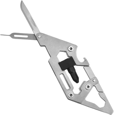 Karabijn Gereedschap - Multifunctionele Haak - Outdoor Activiteiten - Roestvrij Staal - 92x33 cm - Zilverkleurig