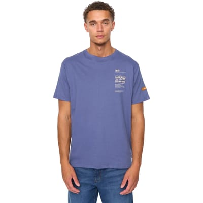 Duck and Cover Heren Cramptone T-Shirt (Denim Blauw)
