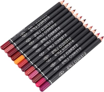 Lippotloden Set - Lipliner Set - Lippen Definiëren - Mat Waterproof - 12 Stuks - Bruin