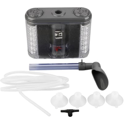 Filtre éponge pour aquarium, nettoyage silencieux des excréments, culture de bactéries oxygénantes, double éponge pour aquarium black