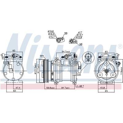 Compressor airconditioning NISSENS 890688
