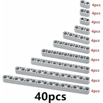Grote Hoeveelheid Technische Onderdelen Pin Hefarm Blokken Studless Balk As Stekker Connector Paneel Tandwiel 9686 Bouwstenen Compatibel Leduo Speelgoed