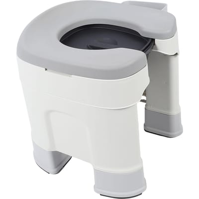 Toilettes Portables Adultes Maison Intérieur Chambre Chevet Utilisation pour Personnes Âgées Femmes Enceintes Gris grise