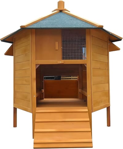 DailySupplies® Kippenhok - Kippenren - Kippenhok met Ren - Konijnenhok - Konijnenren - Hout
