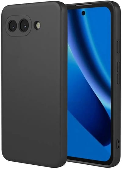Hoesje geschikt voor Google Pixel 10a - Phonesta Soft Silk Silicone Back Cover - Zwart