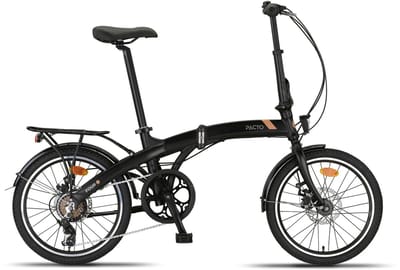 Pacto Four S Vouwfiets Zwart 6v Plooifiets Aluminium Schijfrem Disc Shimano