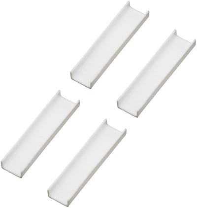 Gordijnrail Verbindingsstuk - Set Van 4 - PVC - Verlengt Plafondrails - Klikinstallatie - Voor Doe-Het-Zelvers/Railverlenging - Wit - Standaardmaat - 4 Stuks